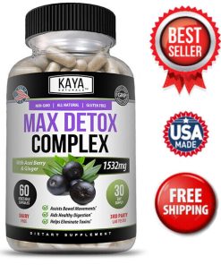 Max Detox - Colon Cleanse, Detox Toxins, Energy boost, Weight loss Capsules
