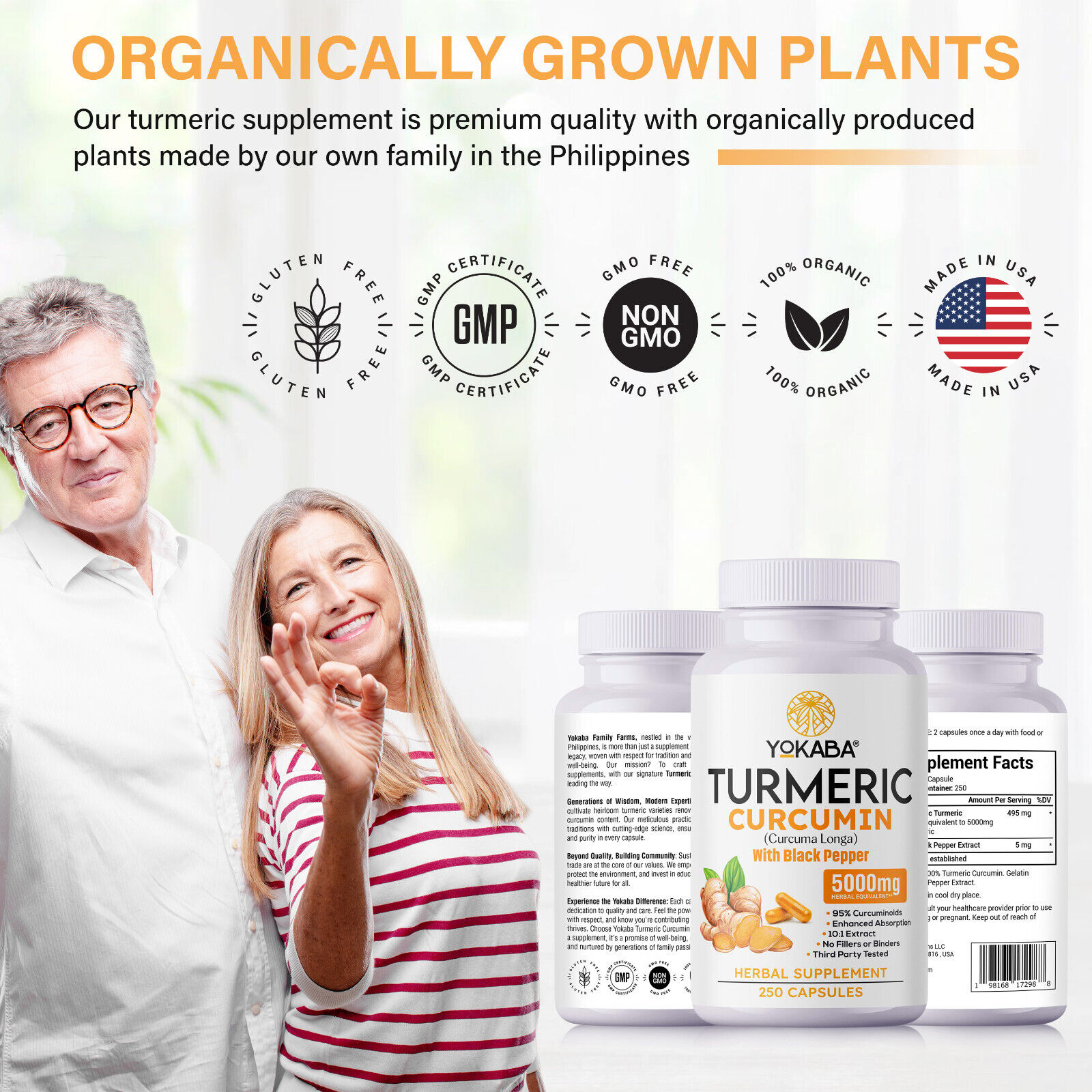 250 Capsules Turmeric Curcumin 5000mg Herbal Extract with BioPerine by YOKABA - Image 4