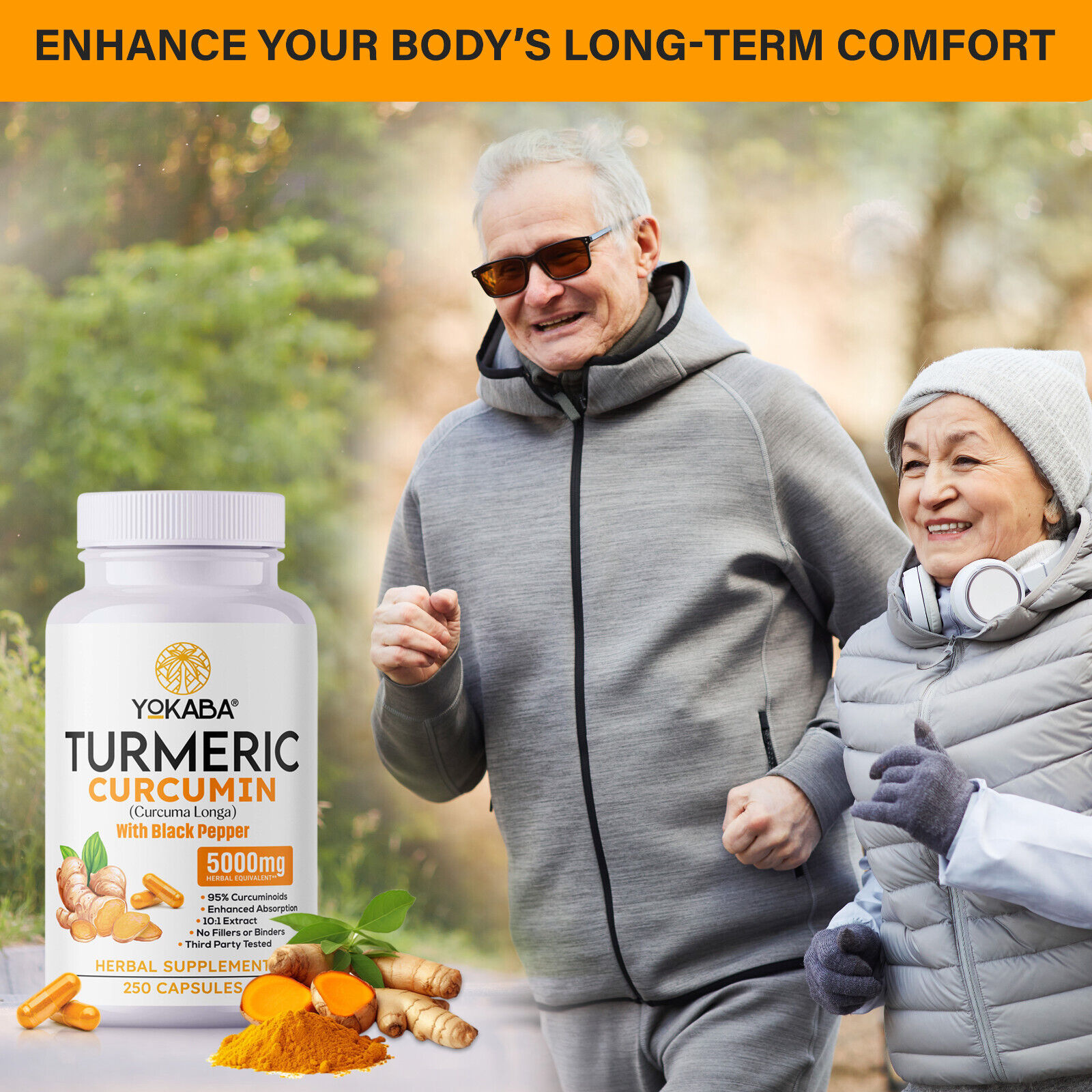 250 Capsules Turmeric Curcumin 5000mg Herbal Extract with BioPerine by YOKABA - Image 8