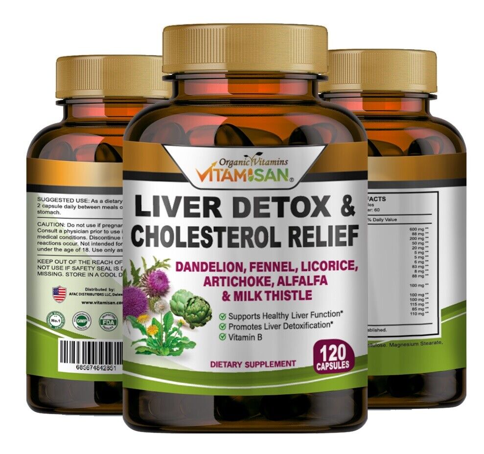 Liver Cleanse Detox Milk Thistle Extracts Silymarin, Artichoke, Dandelion, Vit B - Image 10